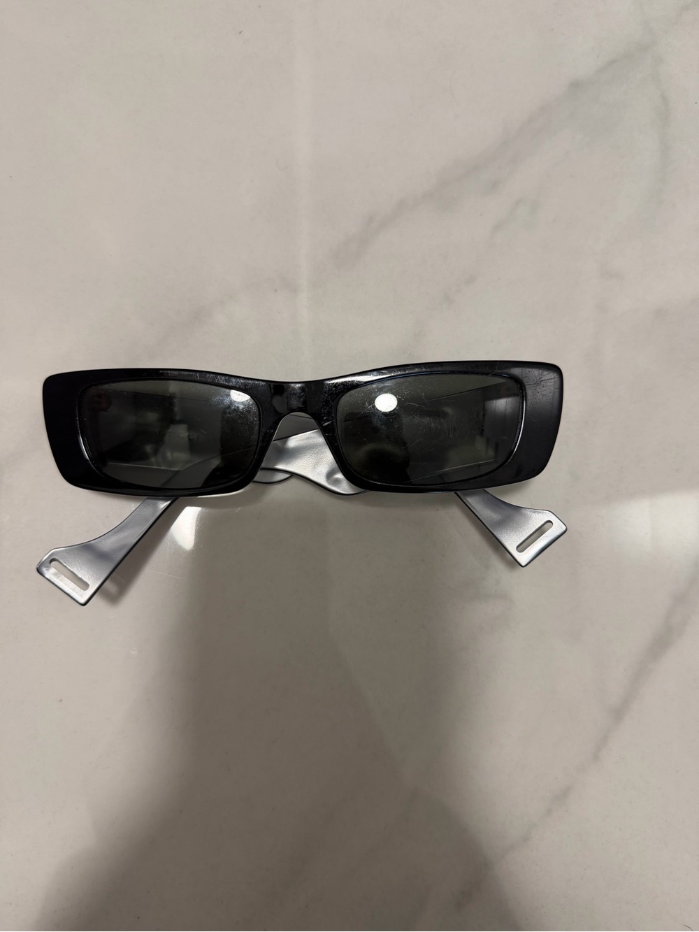 Authentic Gucci Rectangular Black Sunglasses